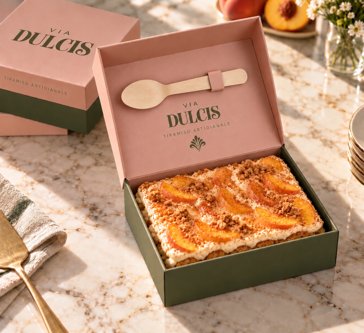 Peach Tiramisu